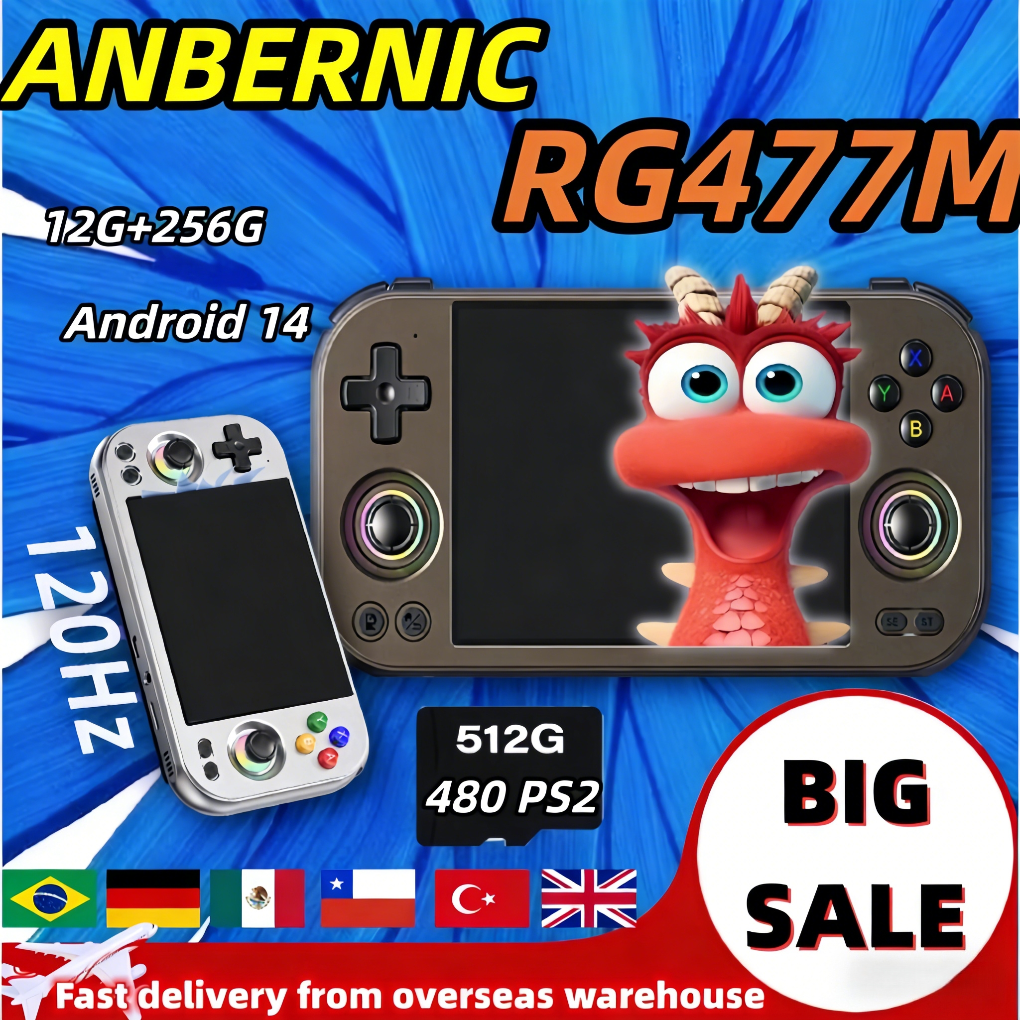 Arcade Game Jackpot - ANBERNIC RG 477M Retro Video Game
