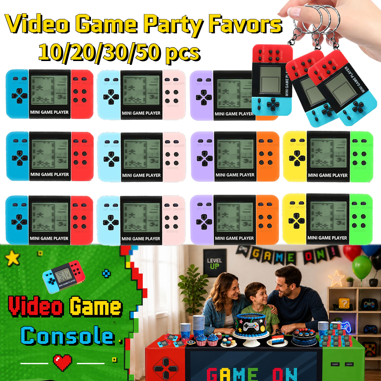 Arcade Game Jackpot - 10-120pcs Kids Mini Handheld Game Arcade