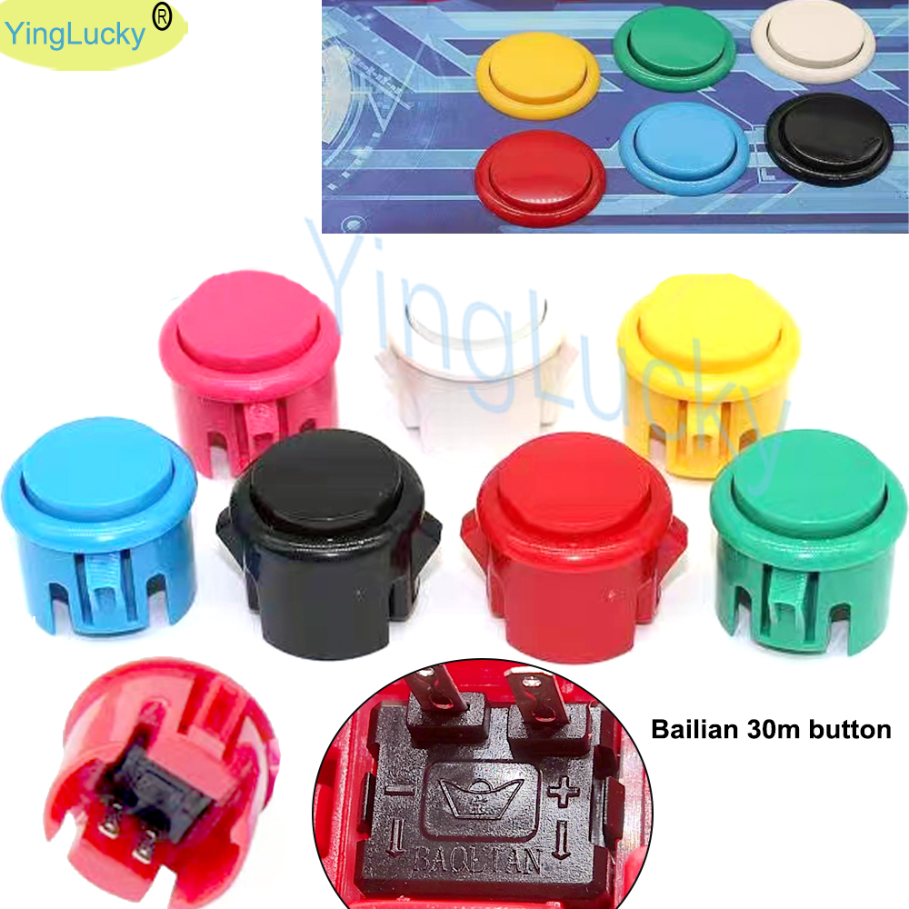 100 pcs Arcade buttons 30mm 24 – Joystick Arcade Parts Bewertung und Preis