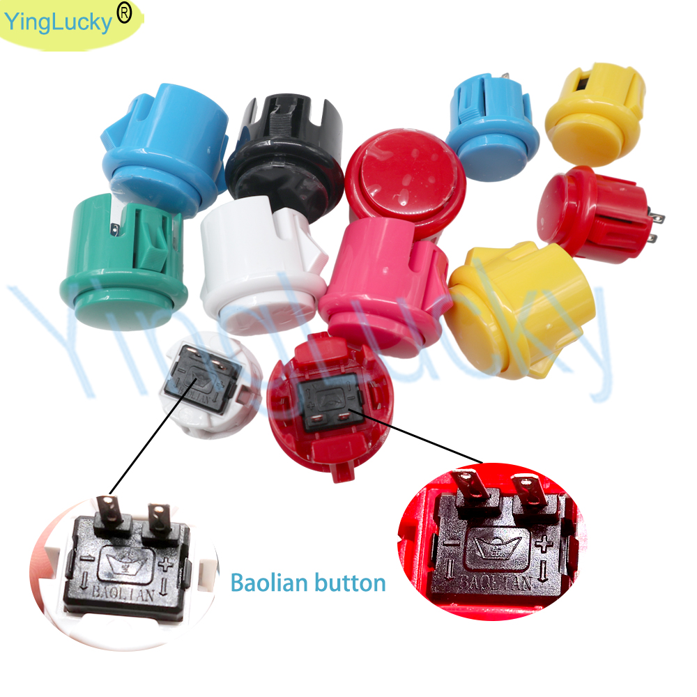 100 pcs Arcade buttons 30mm 24 – Joystick Arcade Parts Bewertung und Preis
