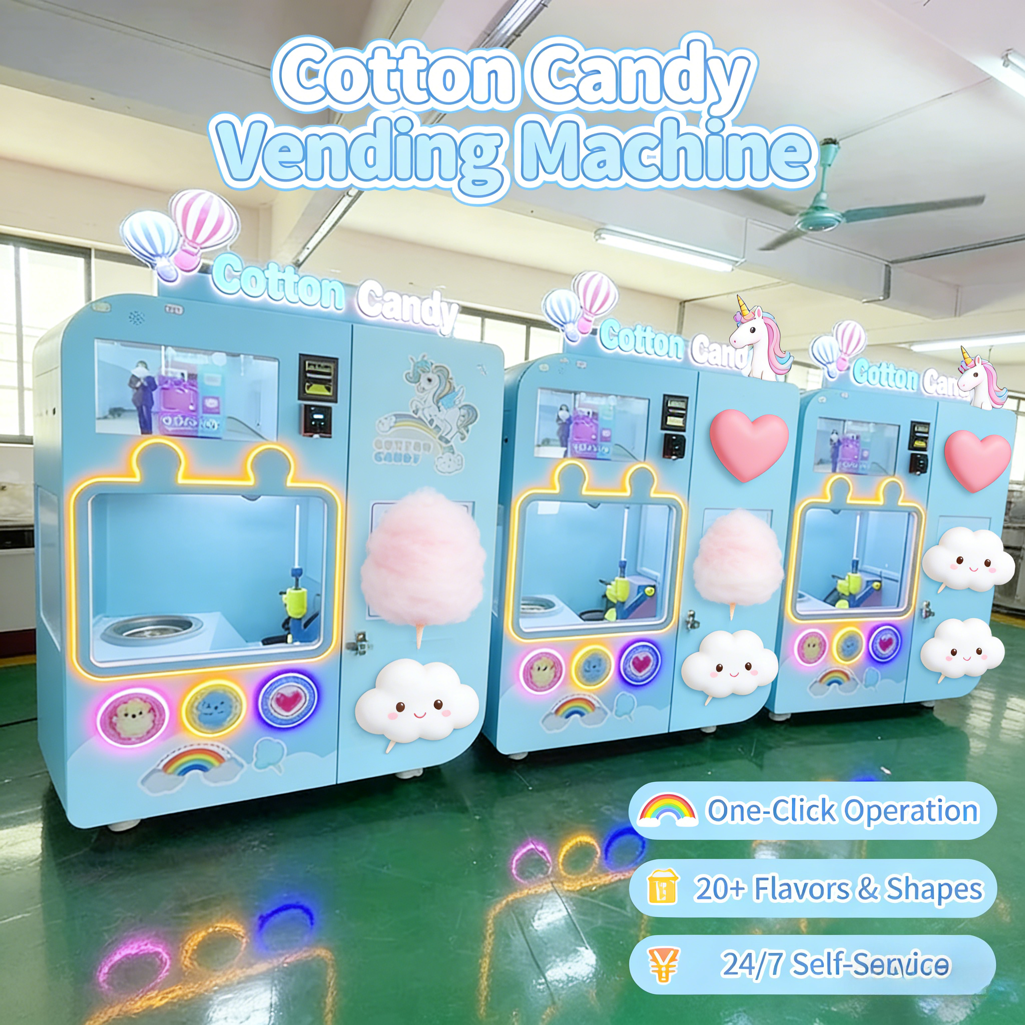 Customized Automatic Cotton Ca – Candy Vending Machine Bewertung und Preis