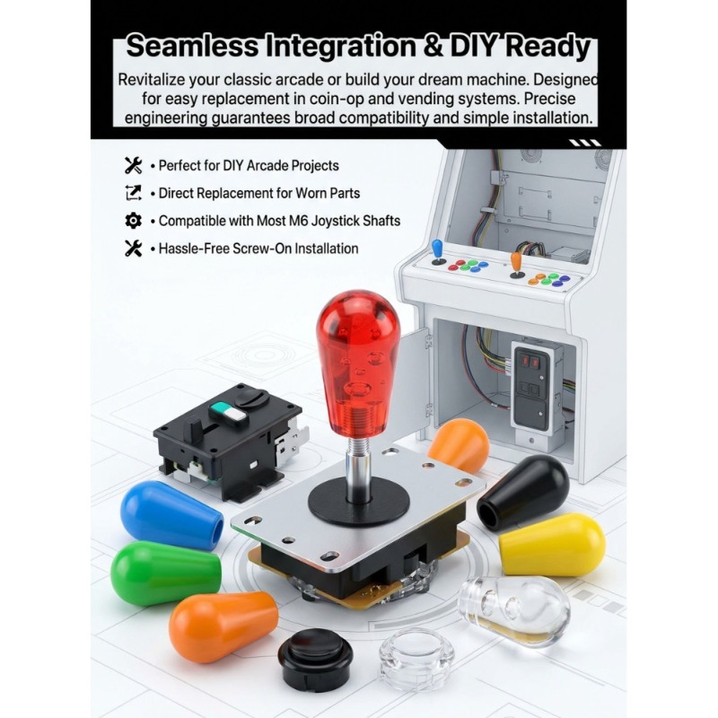 1 PCS M6 Joystick  American Ba – Joystick Arcade Parts Bewertung und Preis
