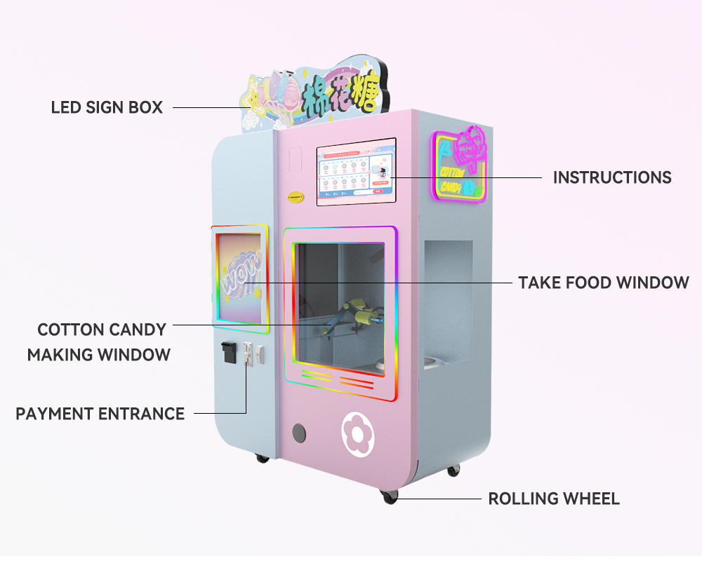 Customized Industrial Cotton C – Candy Vending Machine Bewertung und Preis