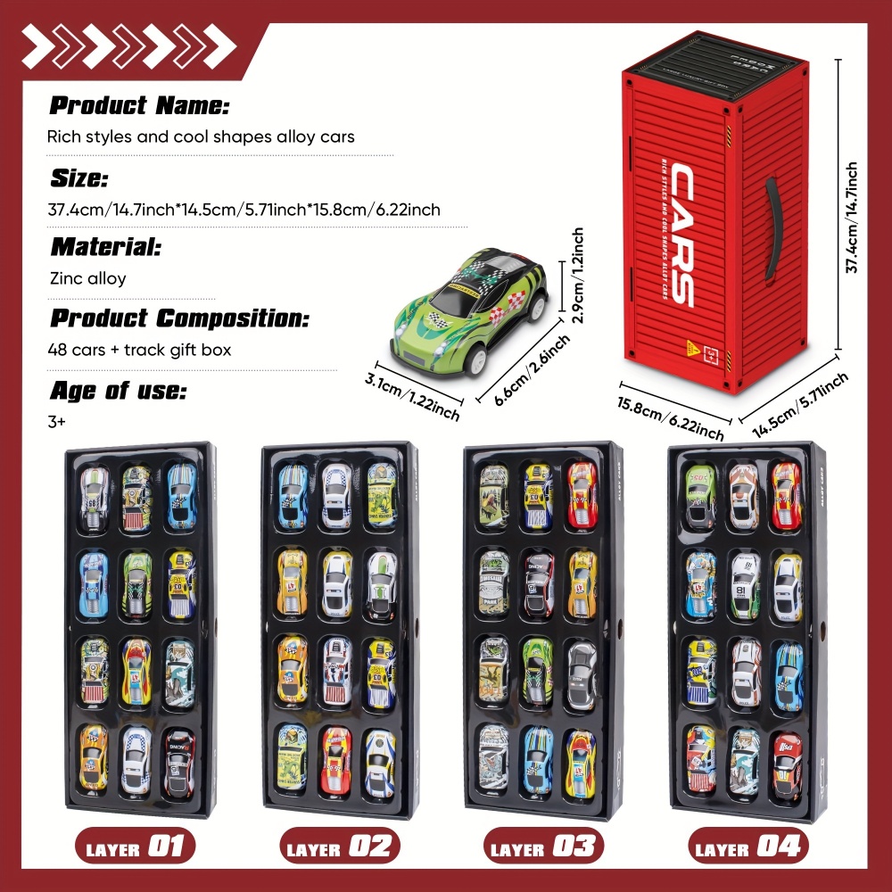 Toy Cars for Kids, 48 Pull Bac – Racing Arcade Cabinet Bewertung und Preis